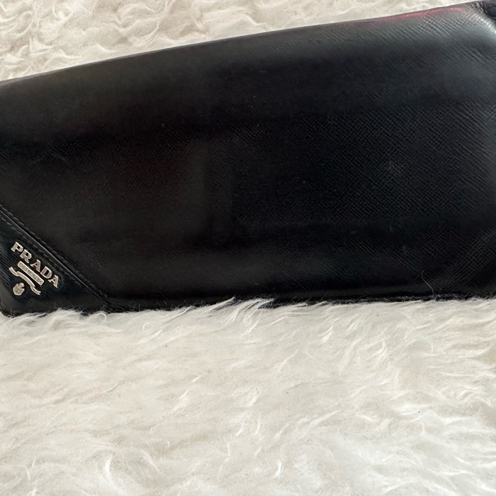Authentic Prada long wallet for men used